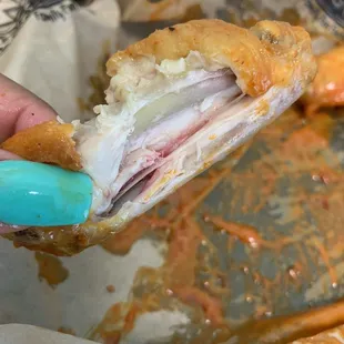 Another wing not fried extra hard.