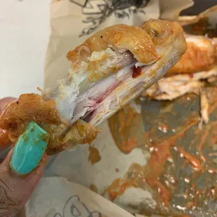 Supposed to be red neck all flats fried extra hard ..