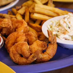 Fried shrimp dinner