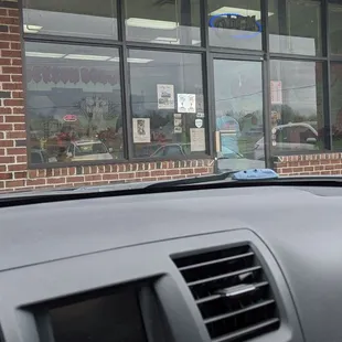 a view of the front window of a store