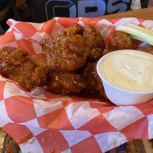 Boneless wings.