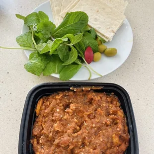 Eggplant Mirza Ghasemi - smoked eggplant dip - yum