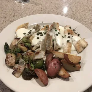 Pan fried perch... But what was the sauce?