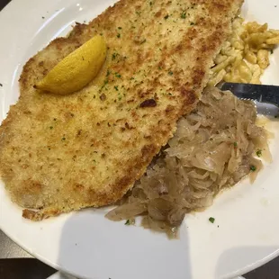 Schnitzel with sauerkraut