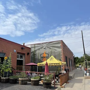 the outside of the building