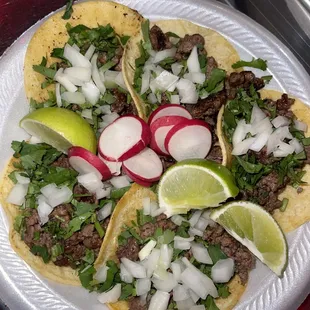 a plate of tacos