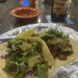 Mexican asada tacos