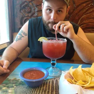 Jumbo strawberry margarita