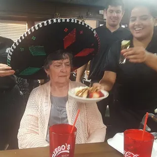 They made Gayle's birthday very special!