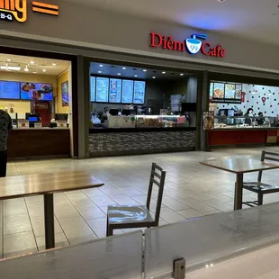 a view of the dining area