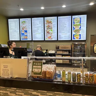 Ordering area and menu.