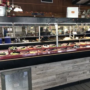 a variety of foods on display