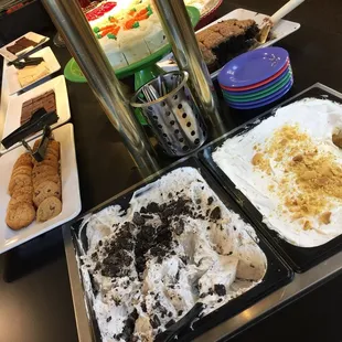 a variety of desserts
