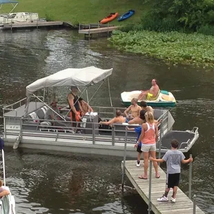 The view is fun for people watching, for instance the guy in the paddle boat.