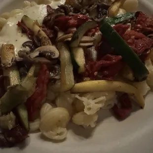 House salad, full size with chicken added.