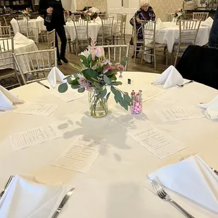 Tables set up