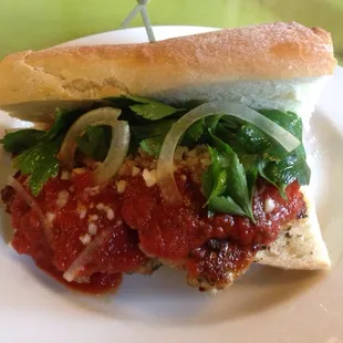 Eggplant Parmesan Sandwich