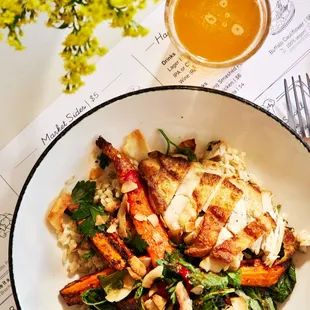 a plate of food on a table