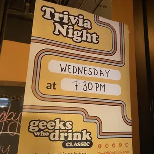 Trivia on Wednesdays