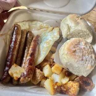 2 Egg Breakfast with Sausage (to go!)