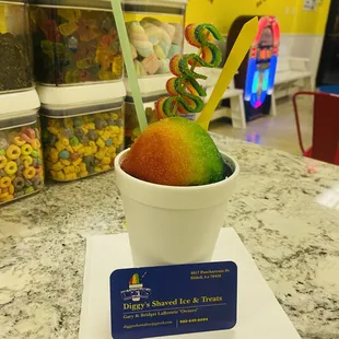 Kids favorite rainbow snowball