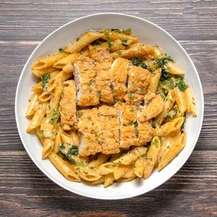 Crispy Chicken Cajun Pasta