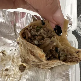 It had many parts of burnt food, I don't know if it was from my food or from others that cook on the same