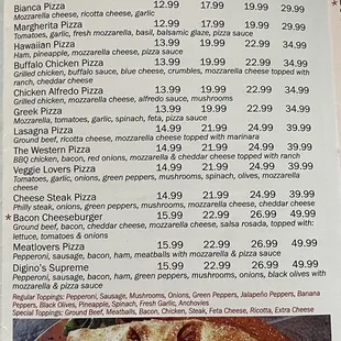 Pizza  Calzone &amp; Stromboli's