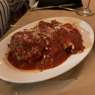 Three Cheese &amp; Spinach Manicotti