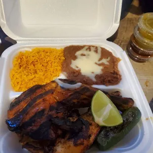 Pollo Asada Plate (today&apos;s special 9.99) plus corn tortillas