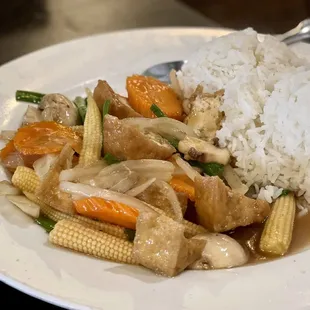 Imperial Corn and Mushrooms Lunch Special (Tofu)