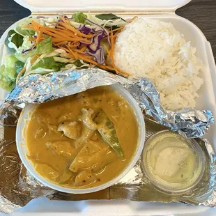 10/4/24 (fri): Take-out Lunch Special - Pa-Nang Curry with Pork. Delish!!