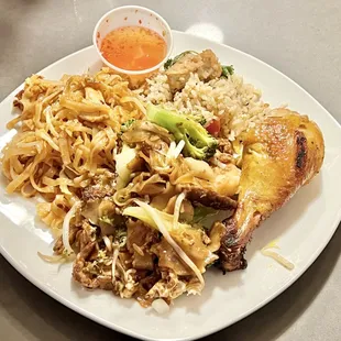 My plate with a little bit of everything.