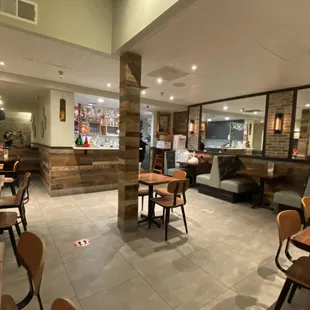 the inside of a restaurant