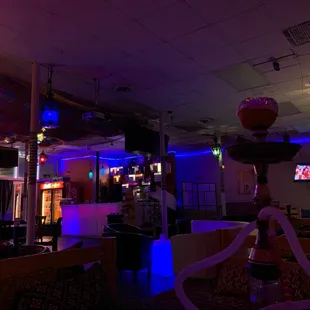 Hookah is in the back room