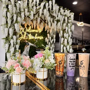 tiramisu milk tea  popular taro milk tea, and House Jasmine milk tea