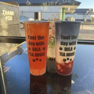 two cups of tea on a table