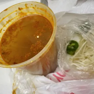 Veggie spicy royal noodles soup is good for rainny,  too oily for the broth 2/14/23