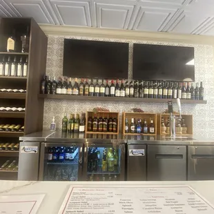 Wine selection and beer too!