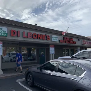 Outside the restaurant