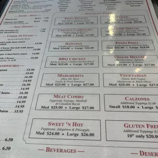 Pizza  choices