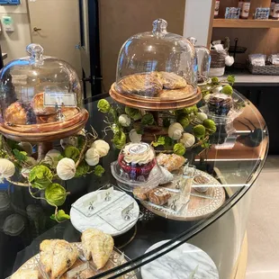 Dilettante Plaza Center Pastry case with fall decorations and fresh baked goods