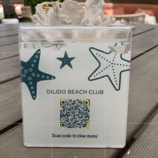 a qr code to view menu