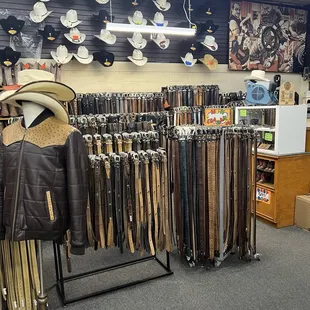 Belts and hats as well