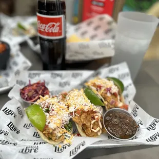 Vegan Chickpea Chorizo Tacos and an Mexican Coke