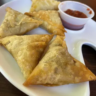 Sambusa with Veggies so was flaky and delicious!