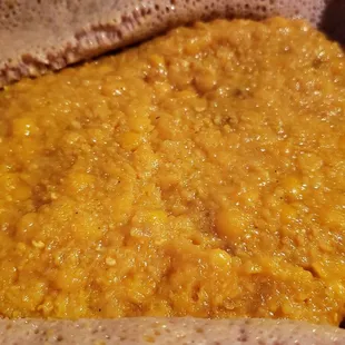 Ater wot ($13), vegan by default. Liked the intact split peas. Tasted good.