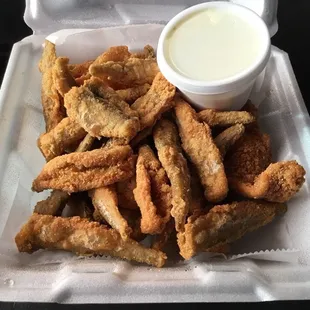 Smelt, served Thursdays and Sundays