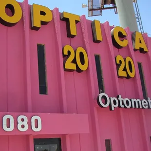 Our pretty pink building