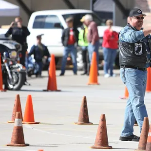 Howie pointing the way at 2014 Metro Police Motor Skills Competition at Dillon Brothers Omaha view more photos http://www.dil...